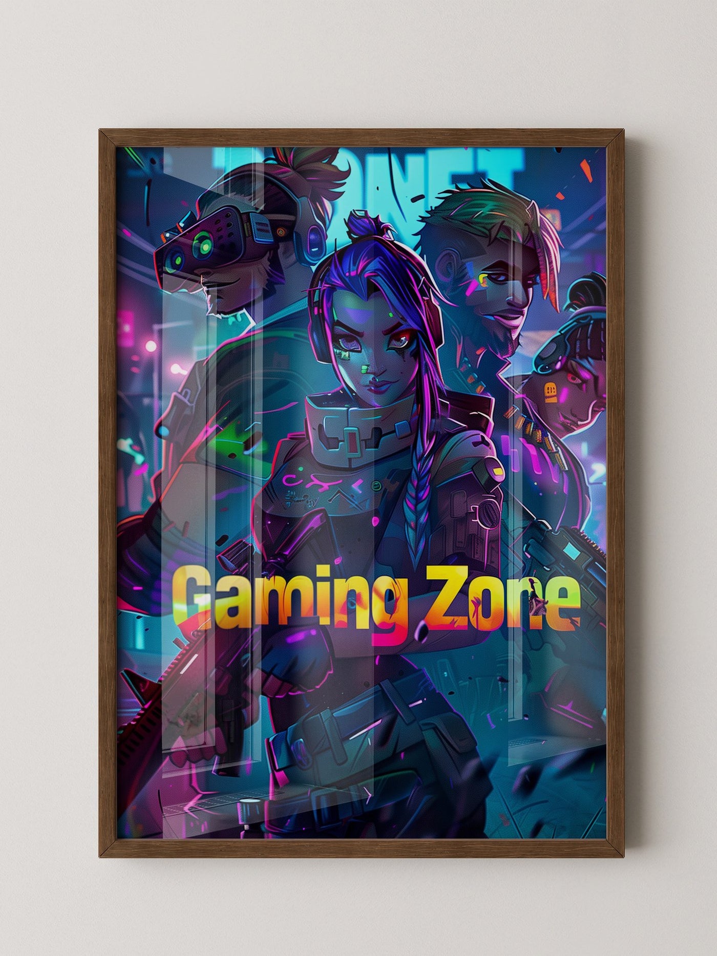 Gaming Charaktere Neonfarben