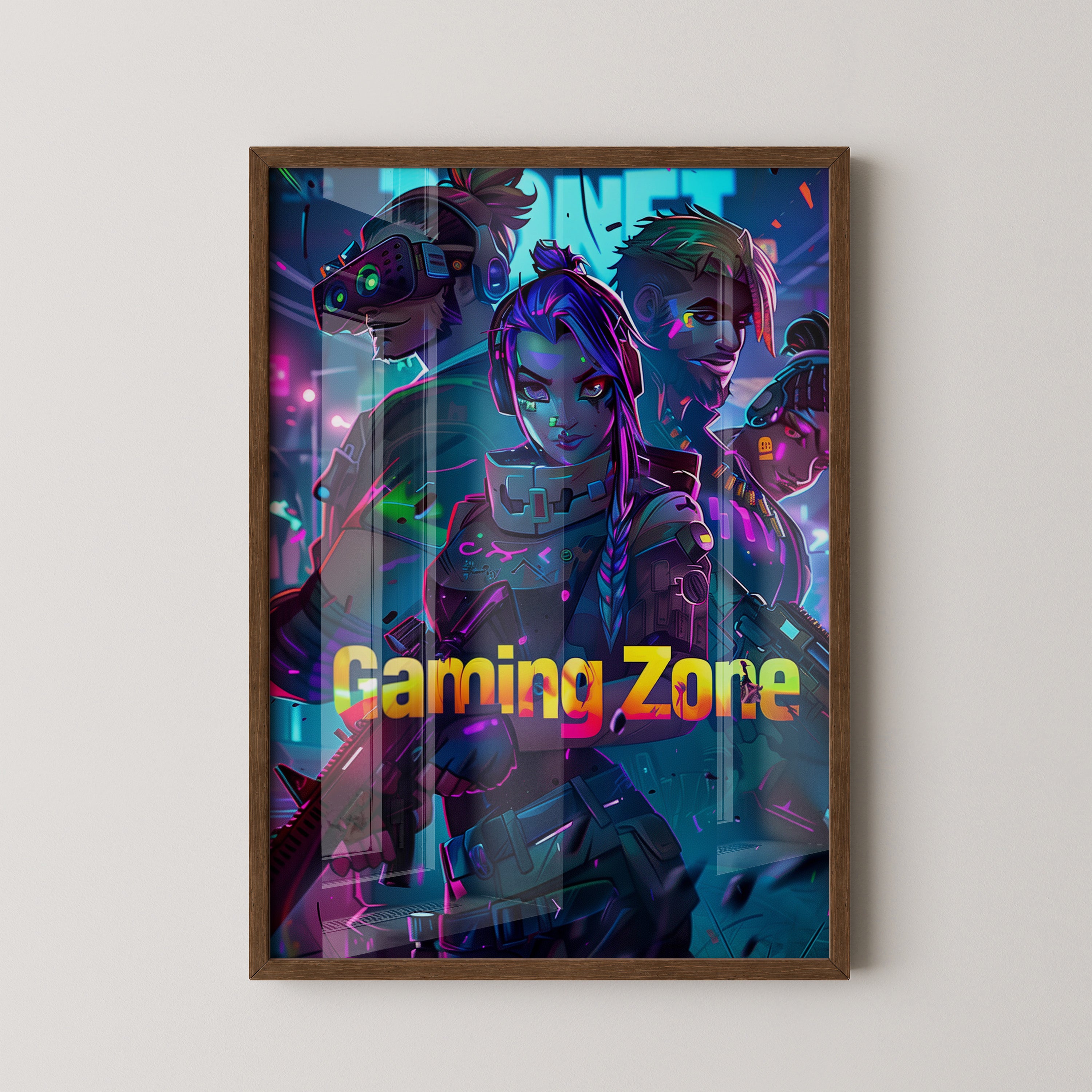 Gaming Charaktere Neonfarben