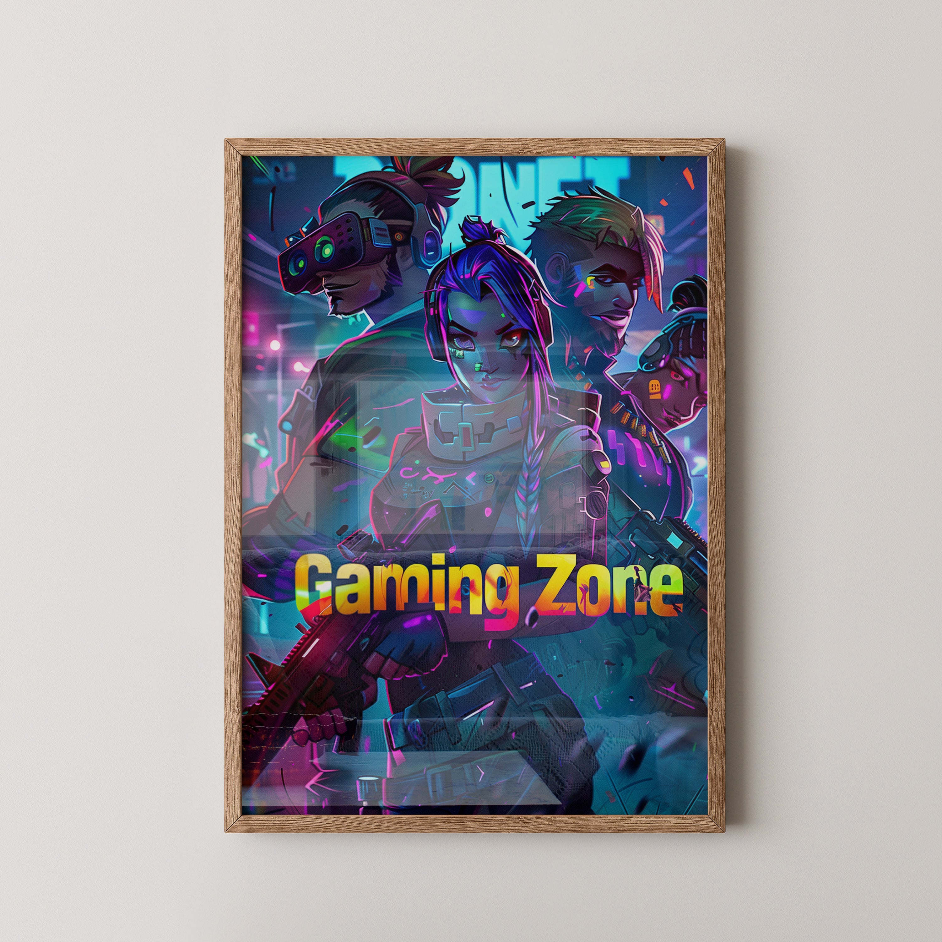 Gaming Charaktere Neonfarben