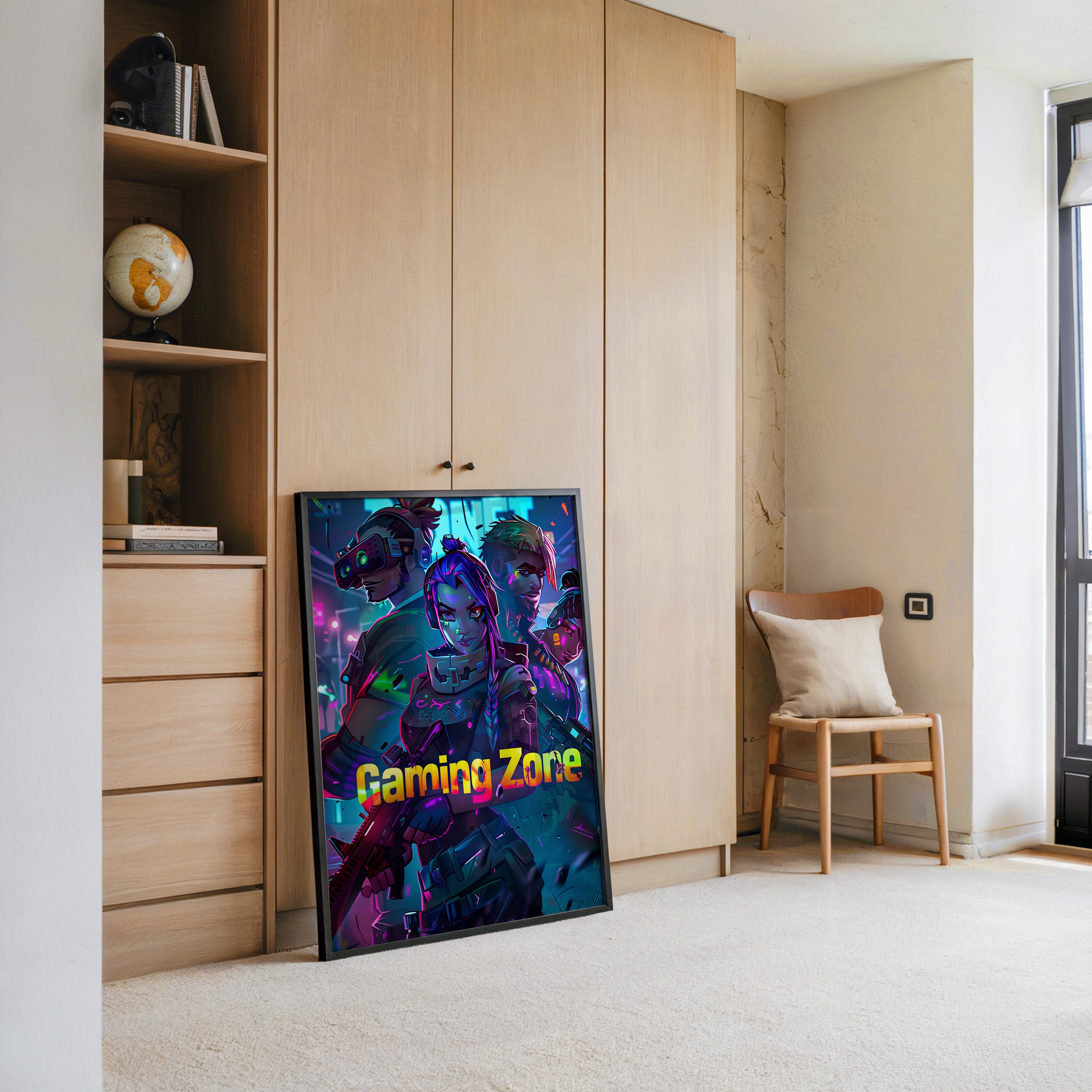 Gaming Charaktere Neonfarben