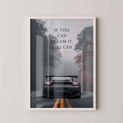 Porsche Nebel Fahrt