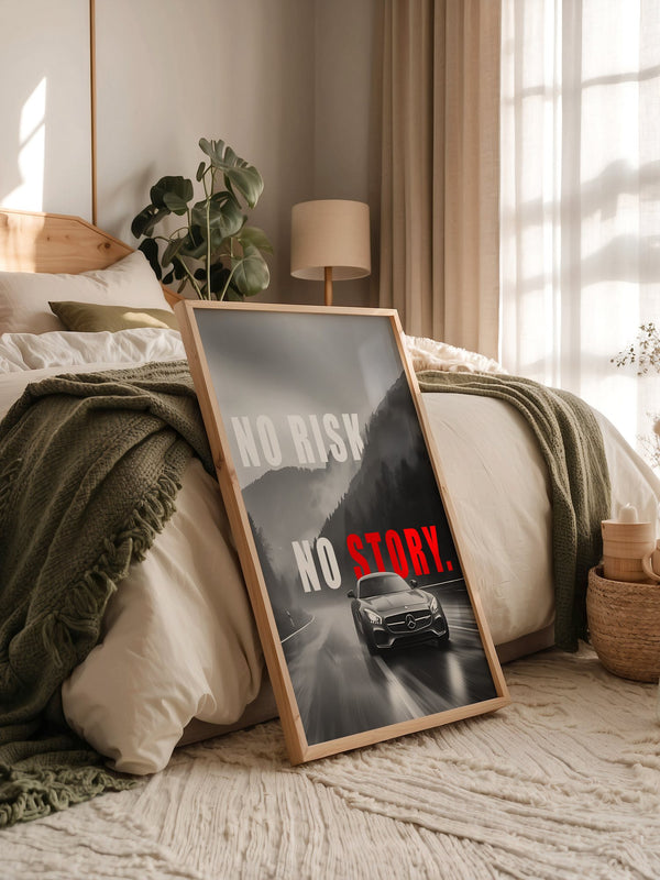 Mercedes Fahrt Regen Graustufen