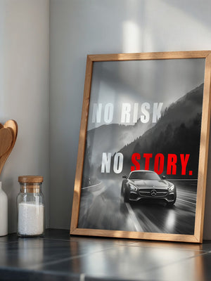 Mercedes Fahrt Regen Graustufen