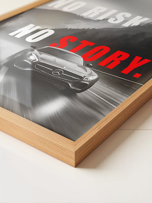 Mercedes Fahrt Regen Graustufen