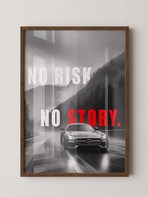 Mercedes Fahrt Regen Graustufen