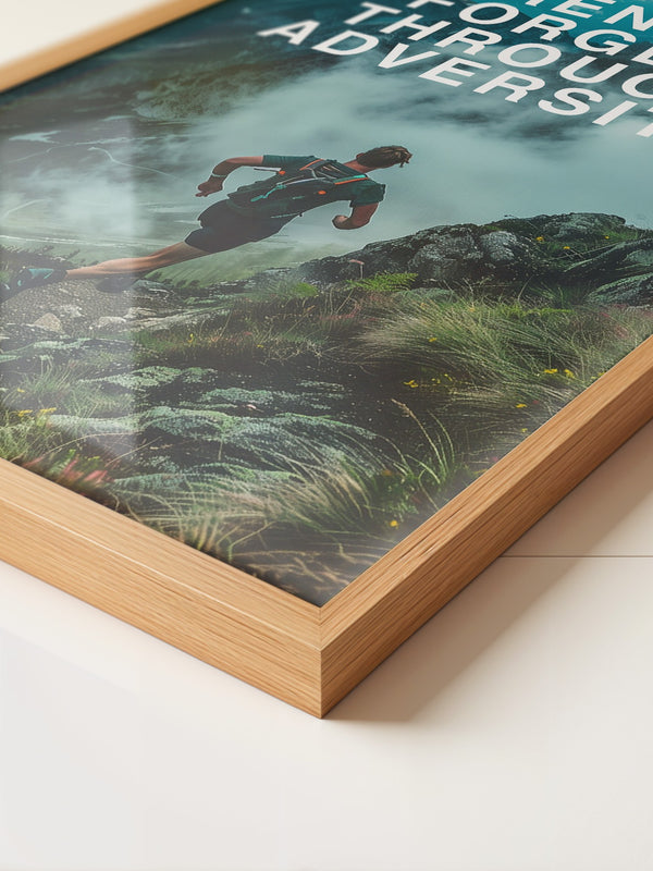 Läufer Bergpfad Wolken