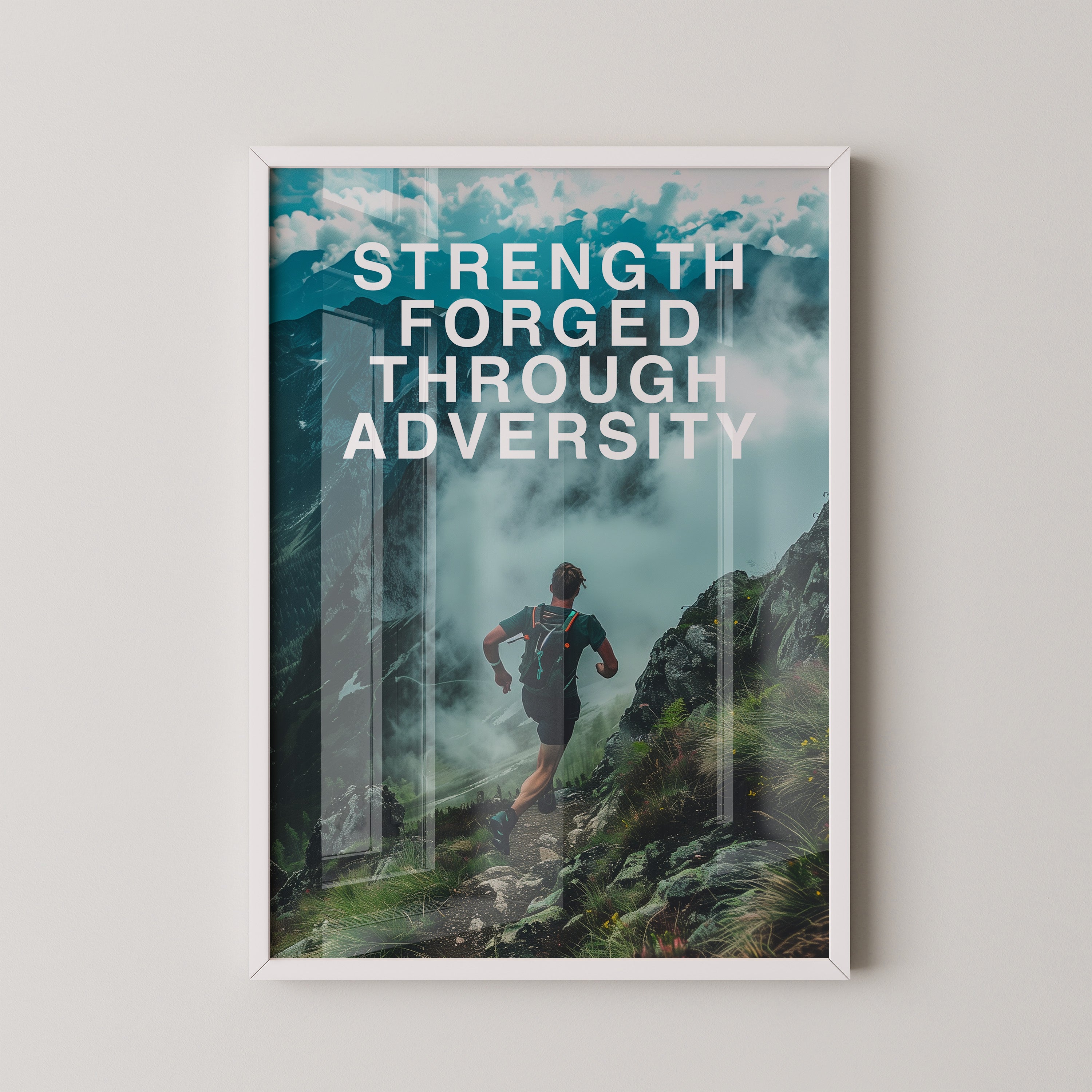 Läufer Bergpfad Wolken