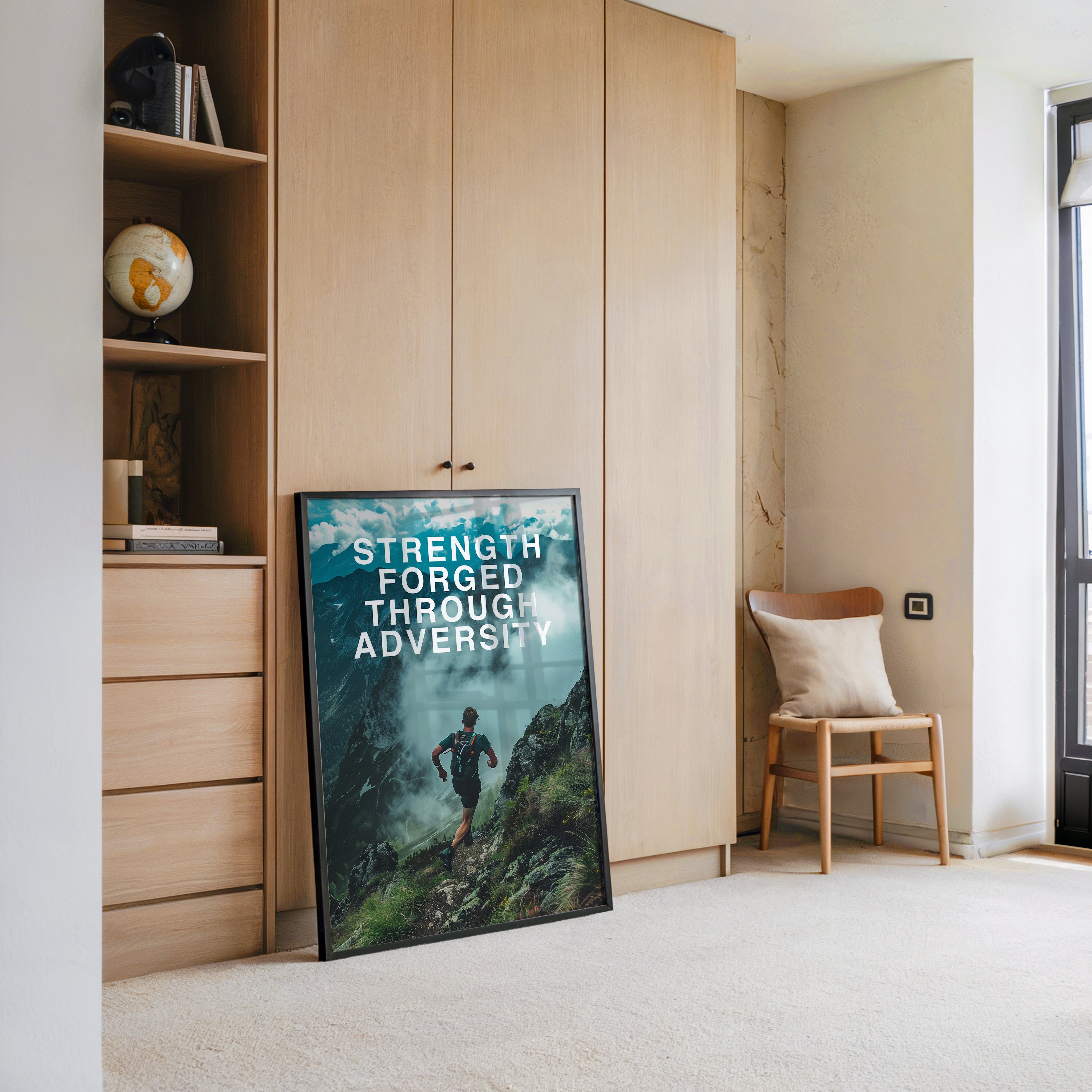 Läufer Bergpfad Wolken