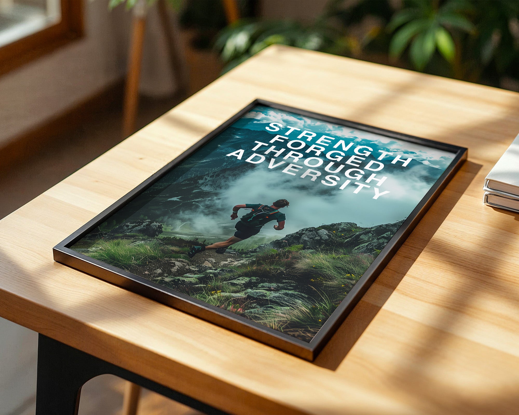 Läufer Bergpfad Wolken