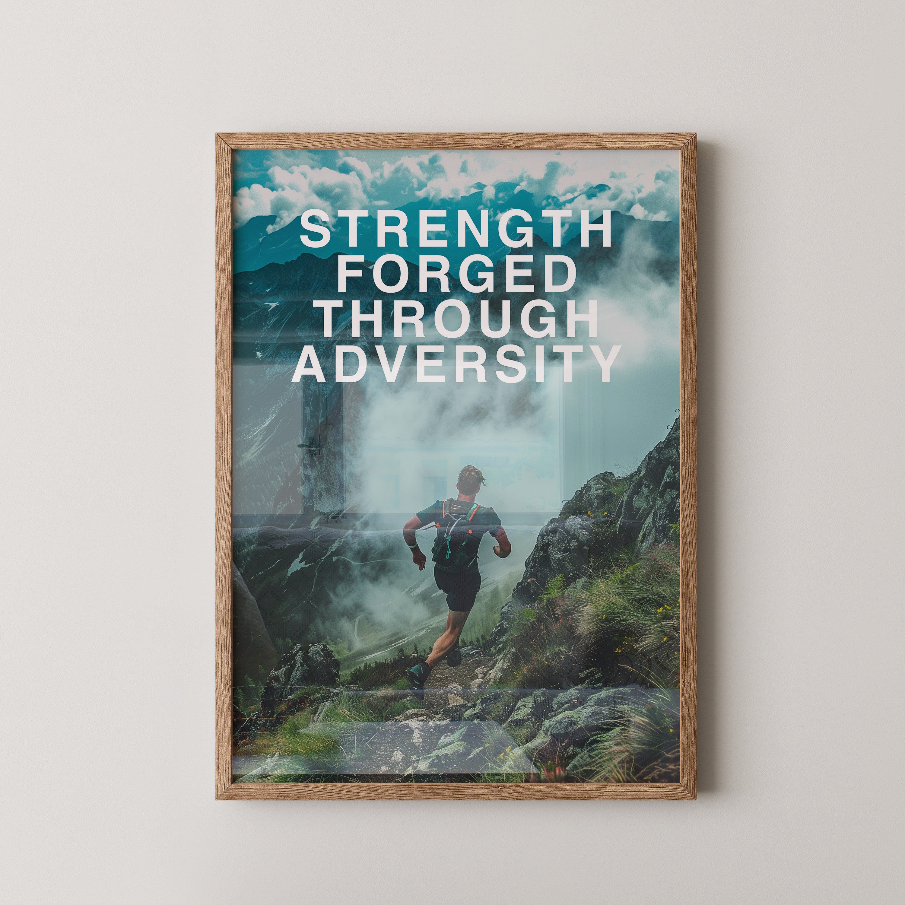 Läufer Bergpfad Wolken