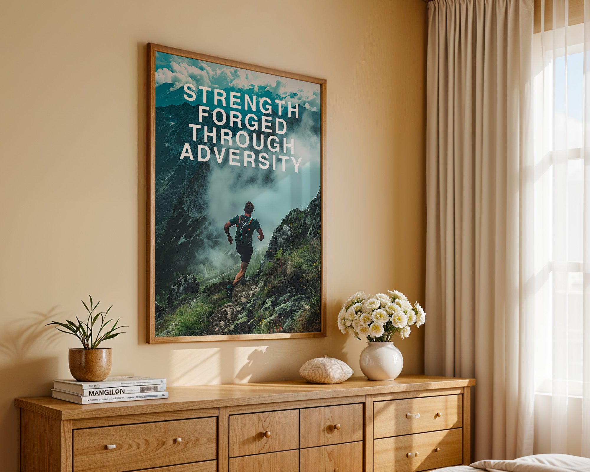 Läufer Bergpfad Wolken