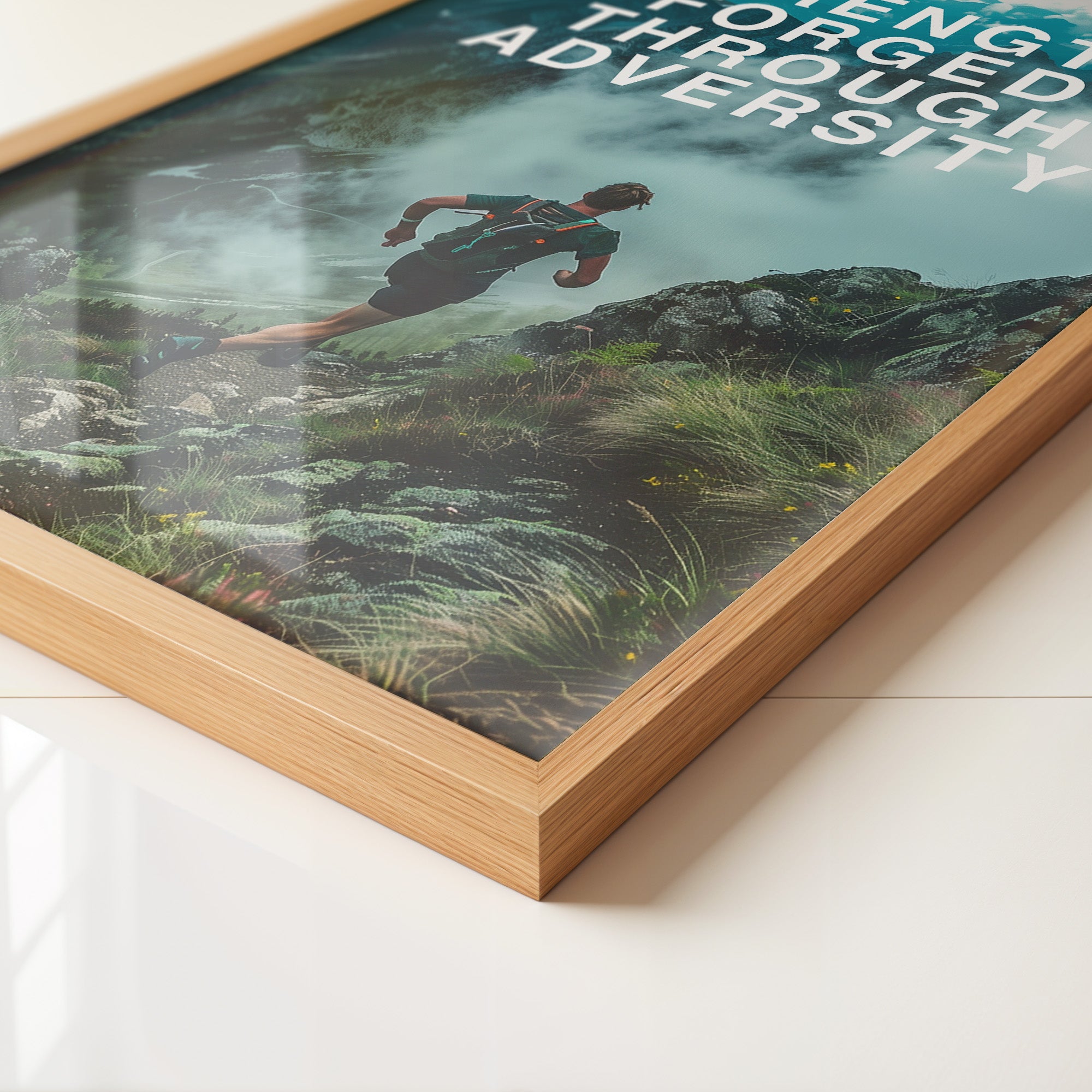 Läufer Bergpfad Wolken