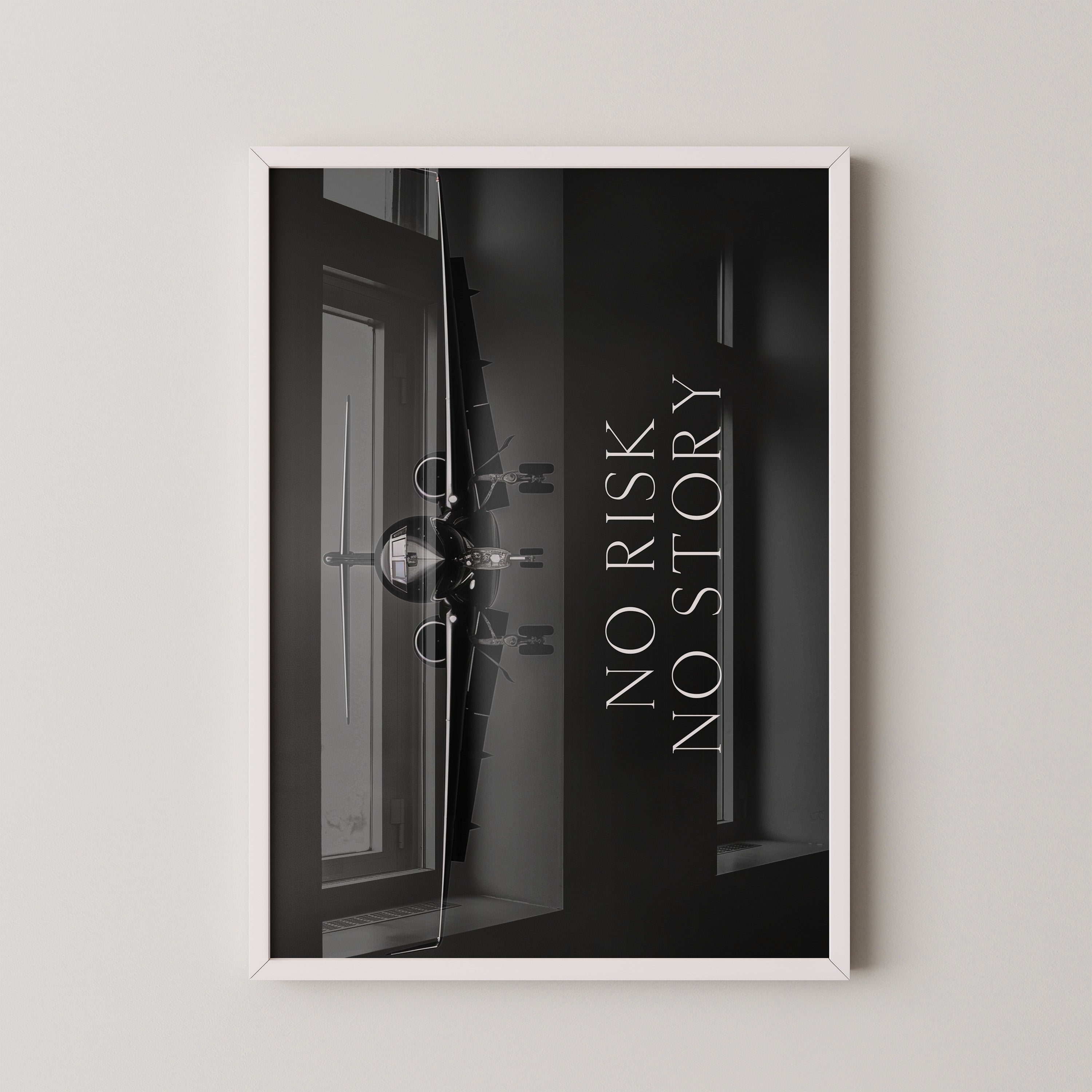 Flugzeug Frontalansicht Schwarz