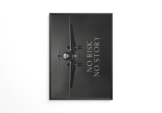 Flugzeug Frontalansicht Schwarz