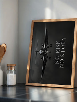 Flugzeug Frontalansicht Schwarz