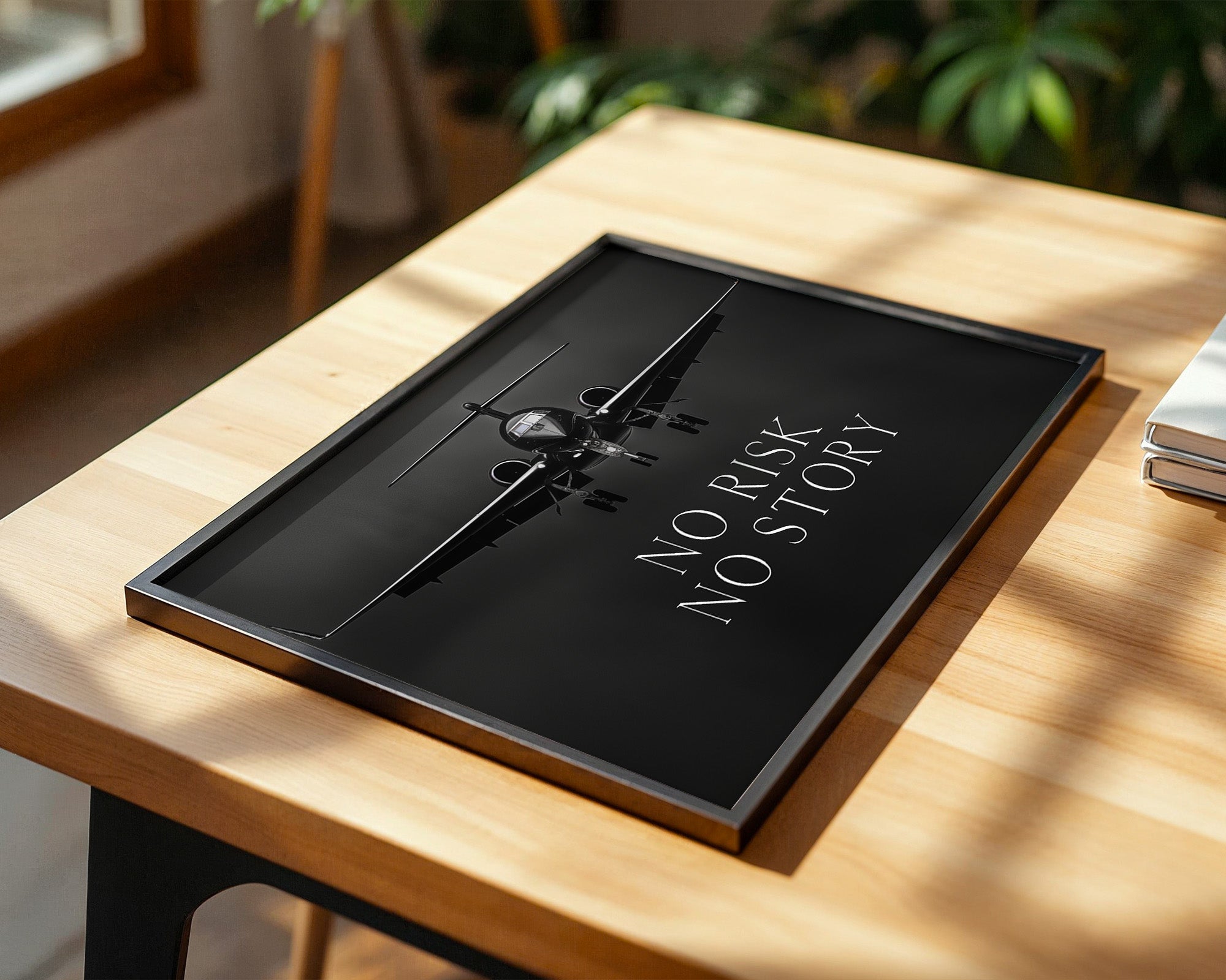 Flugzeug Frontalansicht Schwarz