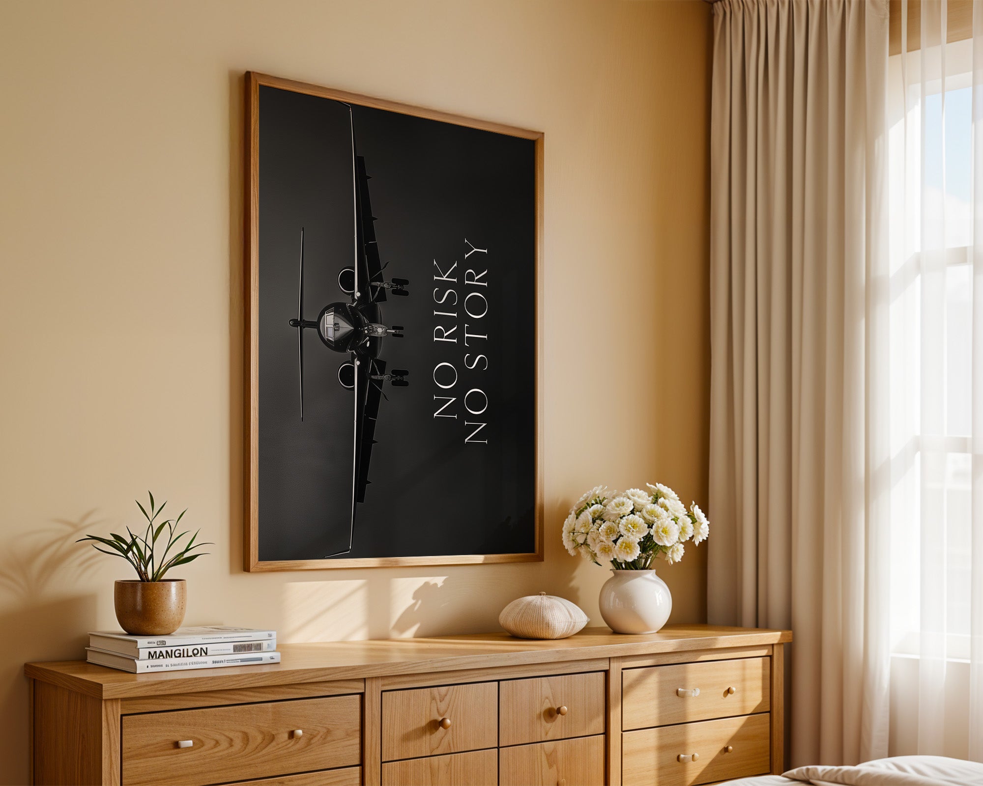 Flugzeug Frontalansicht Schwarz