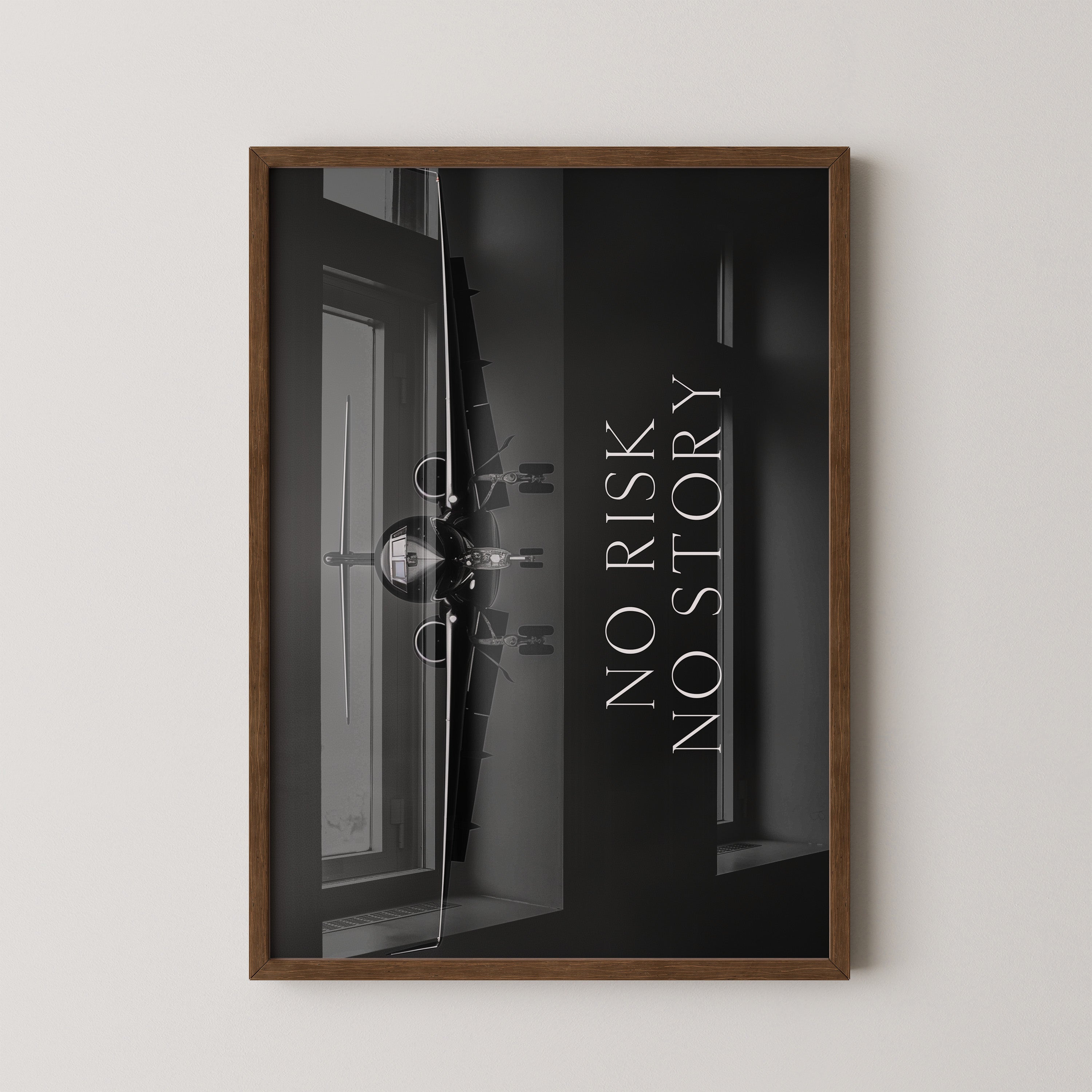 Flugzeug Frontalansicht Schwarz