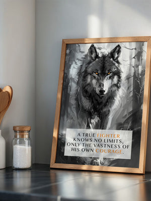 Wolf Augen Intensiv Schwarzweiß