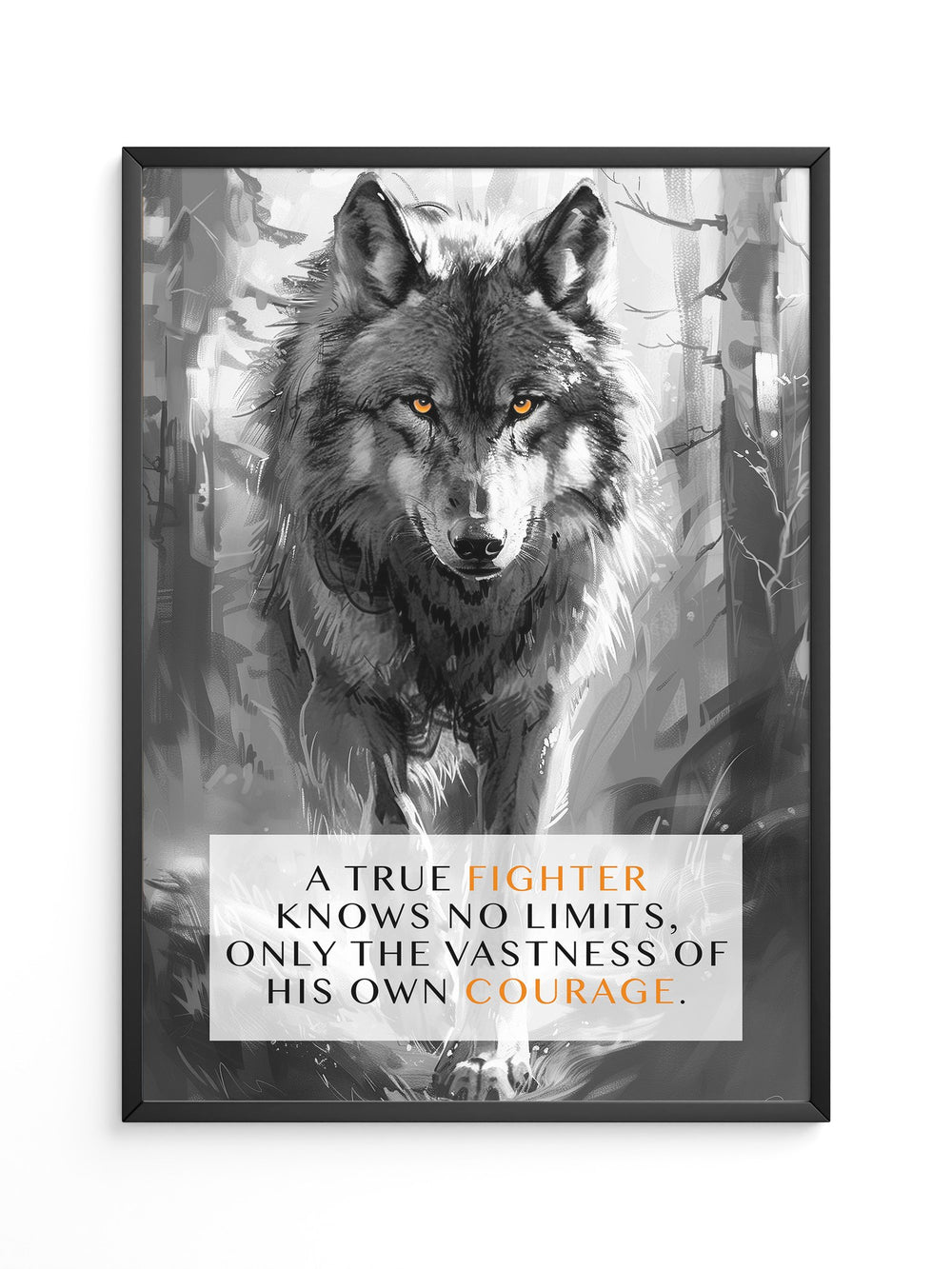 Wolf Augen Intensiv Schwarzweiß