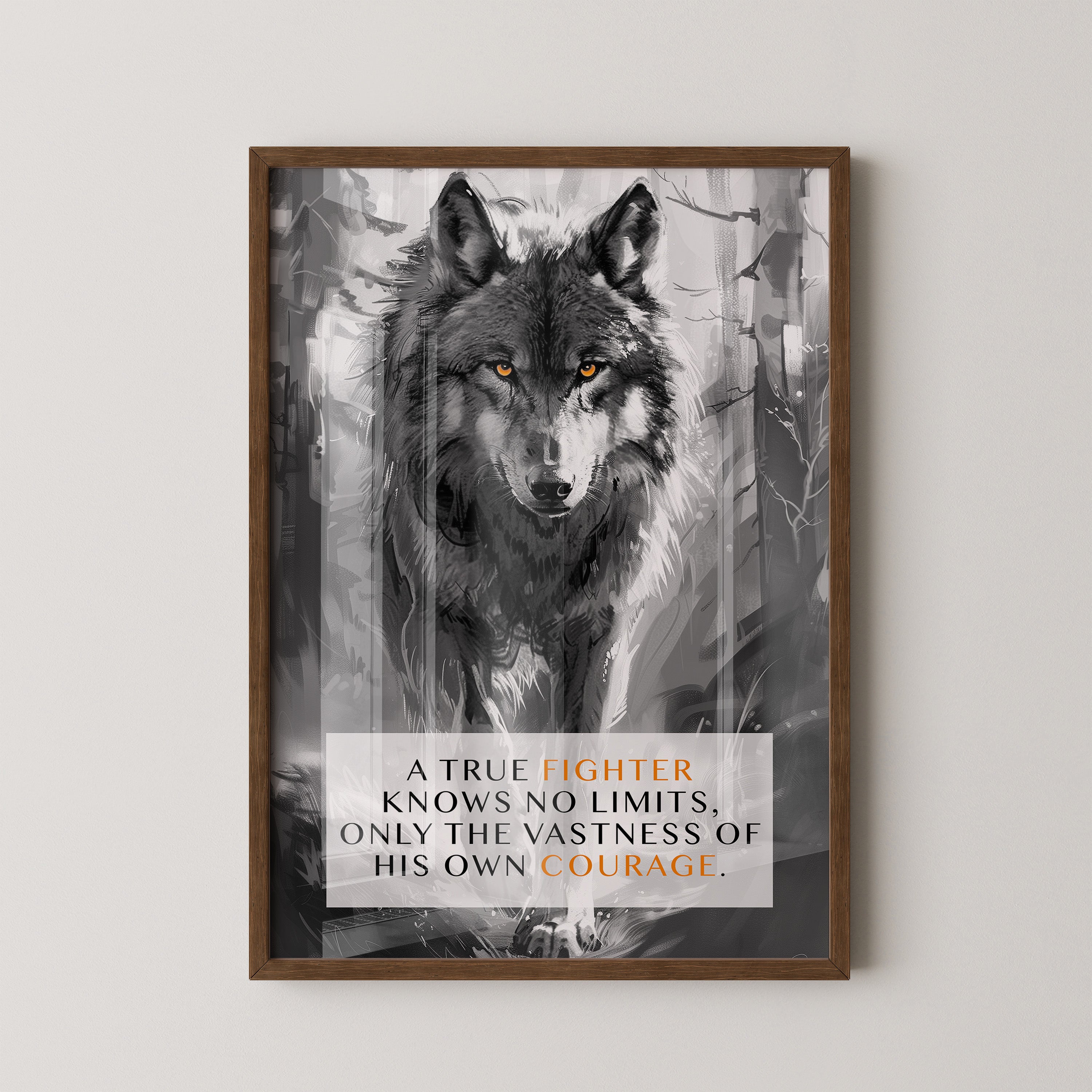 Wolf Augen Intensiv Schwarzweiß