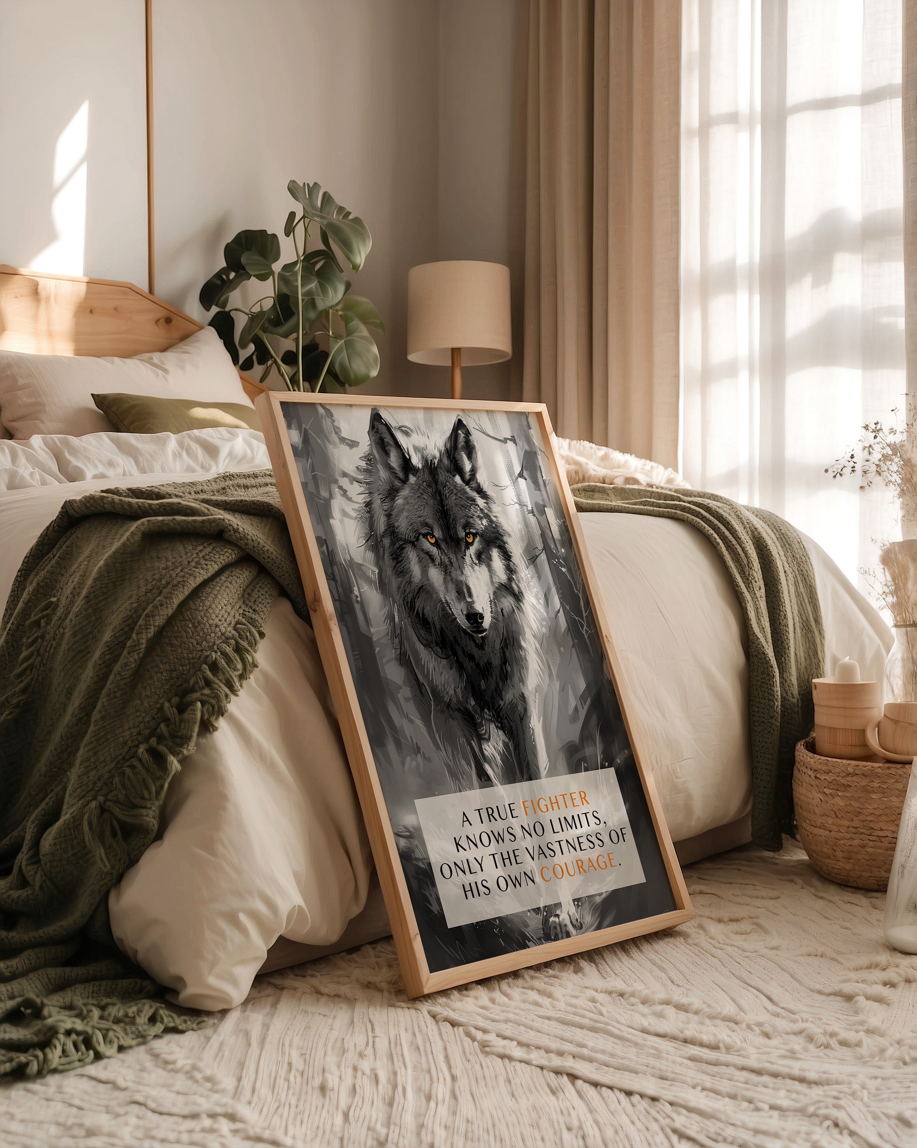 Wolf Augen Intensiv Schwarzweiß