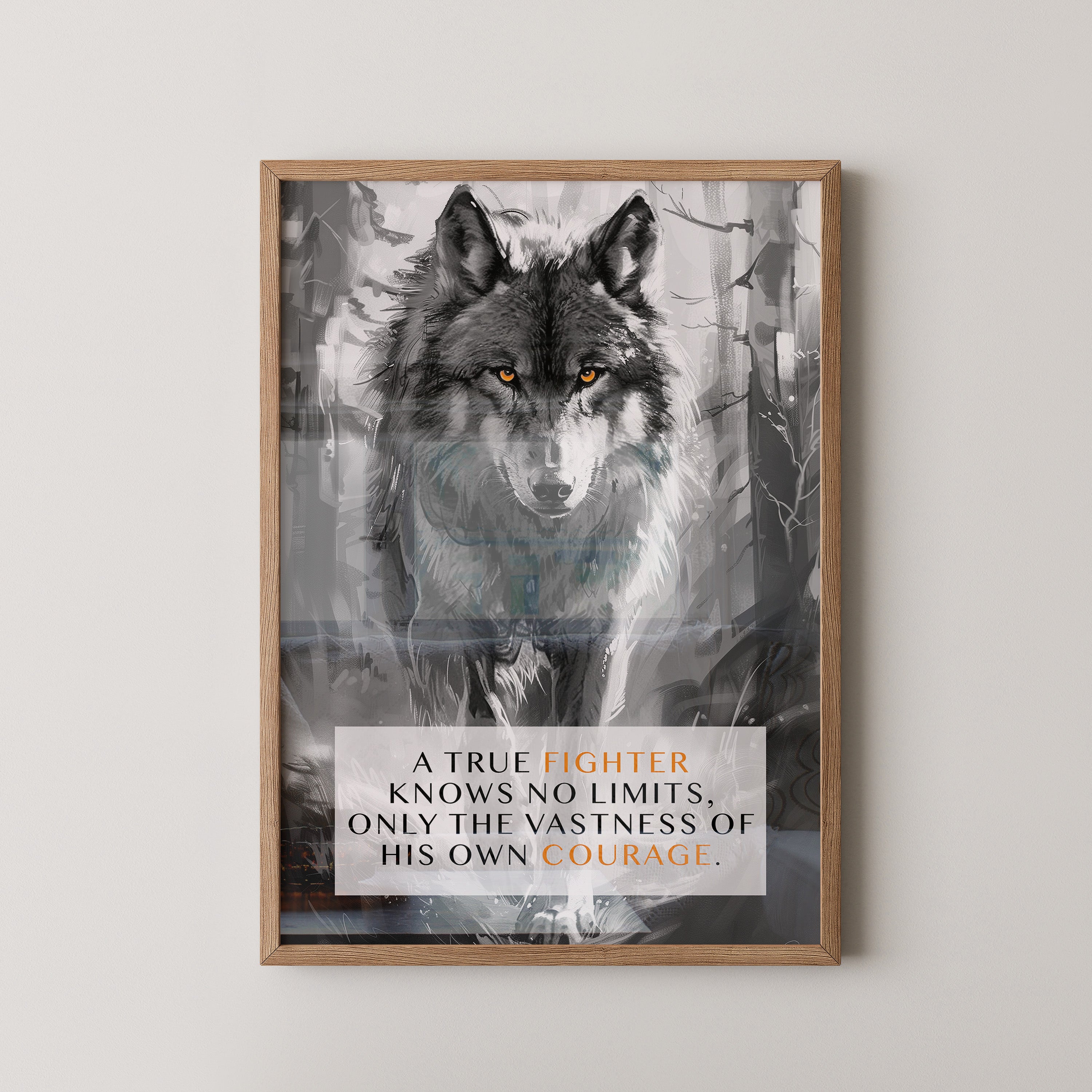 Wolf Augen Intensiv Schwarzweiß