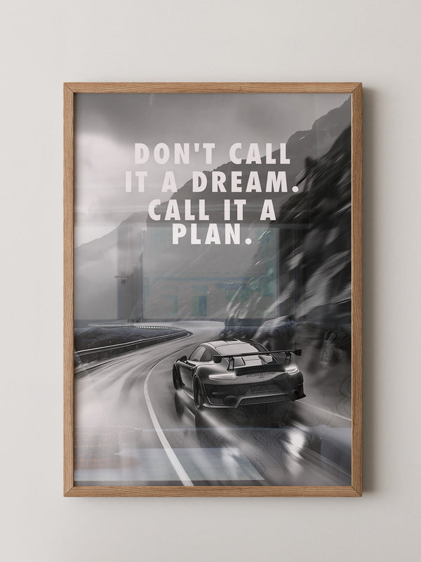 Porsche Kurve Schwarzweiß Dynamik