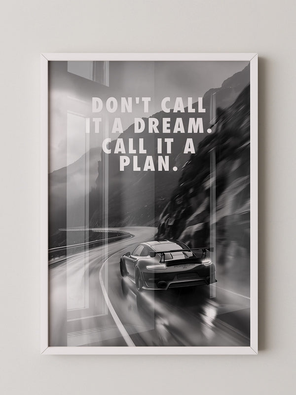 Porsche Kurve Schwarzweiß Dynamik