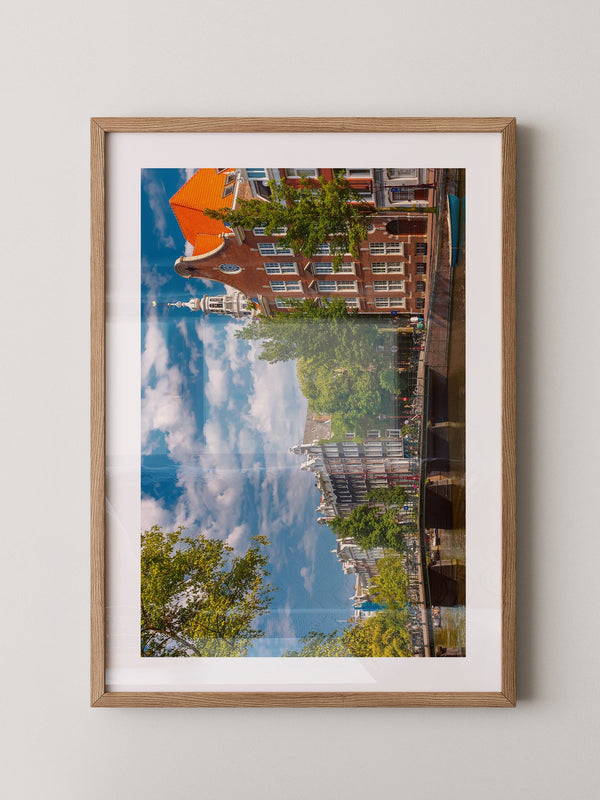 Amsterdam Grachten Häuser Perspektive