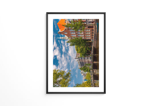 Amsterdam Grachten Häuser Perspektive