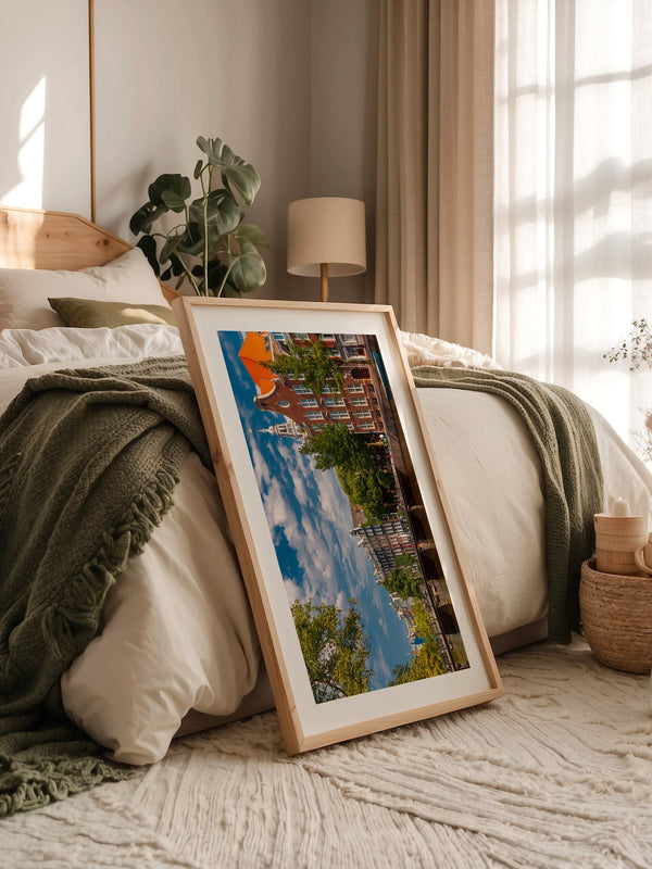 Amsterdam Grachten Häuser Perspektive