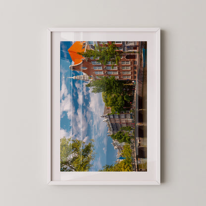 Amsterdam Grachten Häuser Perspektive
