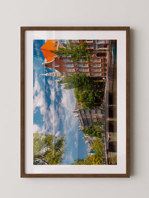 Amsterdam Grachten Häuser Perspektive