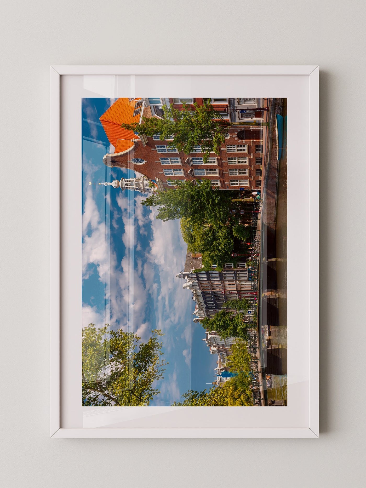 Amsterdam Grachten Häuser Perspektive