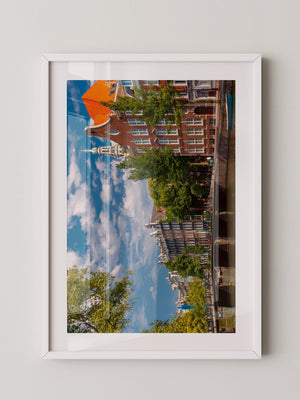 Amsterdam Grachten Häuser Perspektive