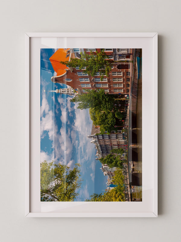 Amsterdam Grachten Häuser Perspektive