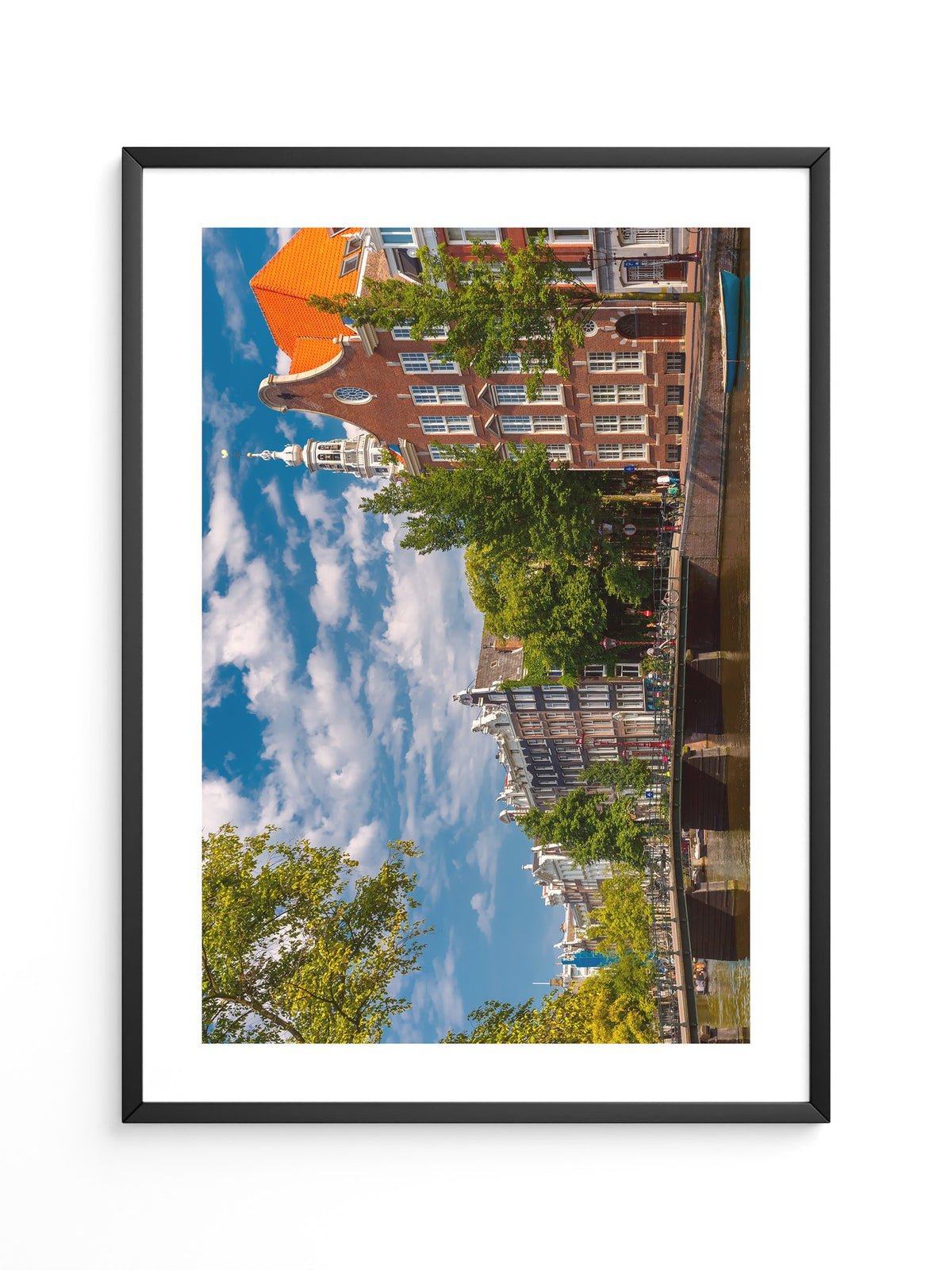 Amsterdam Grachten Häuser Perspektive