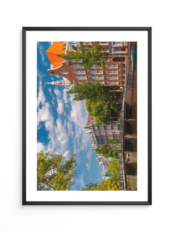 Amsterdam Grachten Häuser Perspektive