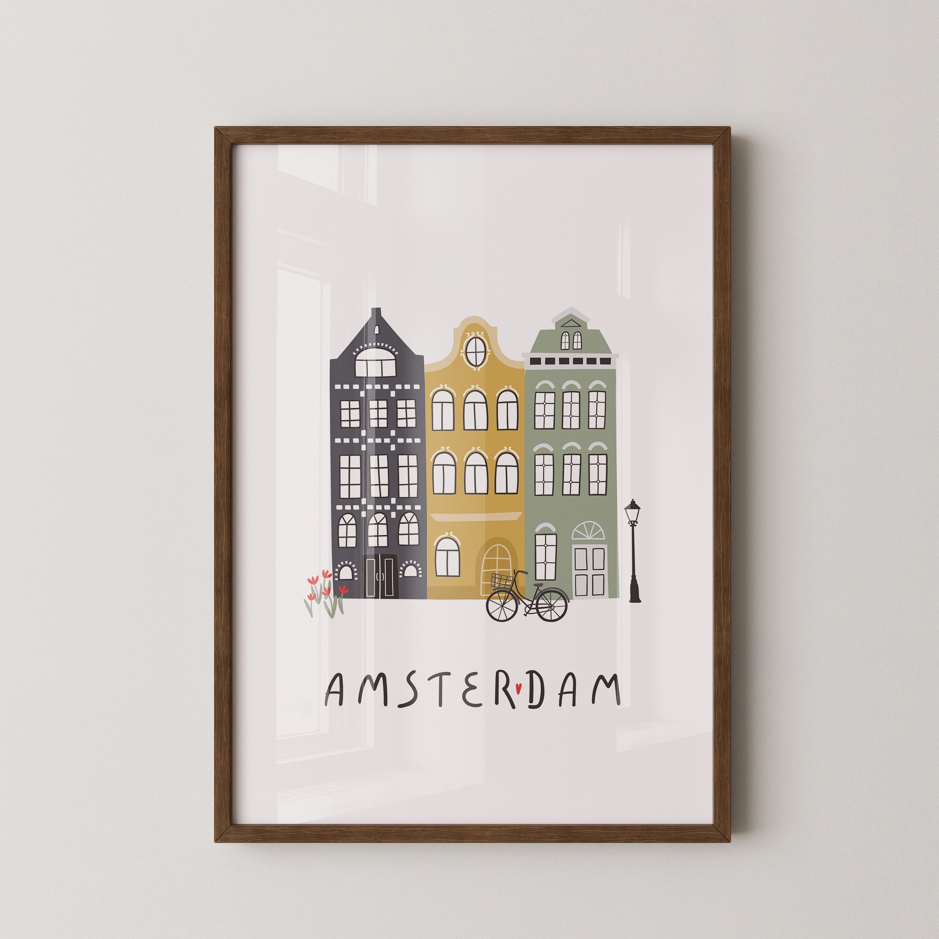 Amsterdam Häuser Fahrradszene