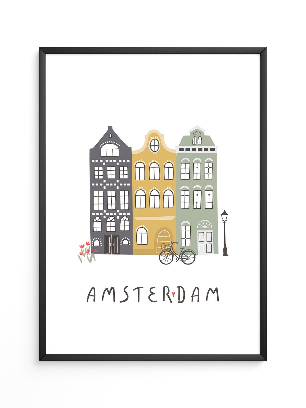 Amsterdam Häuser Fahrradszene