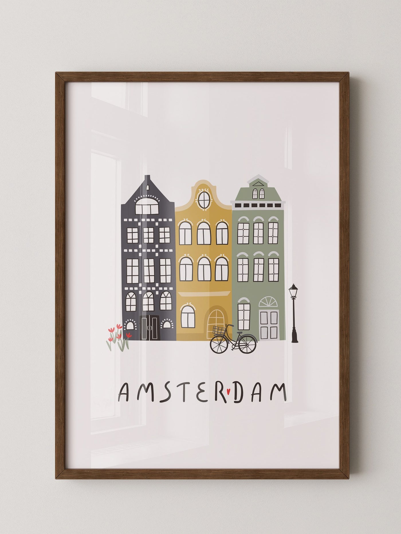 Amsterdam Häuser Fahrradszene