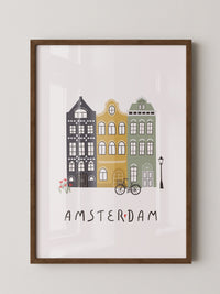 Amsterdam Häuser Fahrradszene