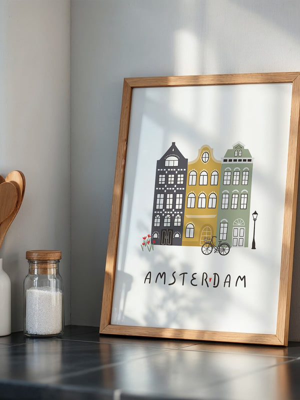 Amsterdam Häuser Fahrradszene