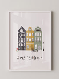 Amsterdam Häuser Fahrradszene