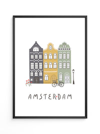 Amsterdam Häuser Fahrradszene