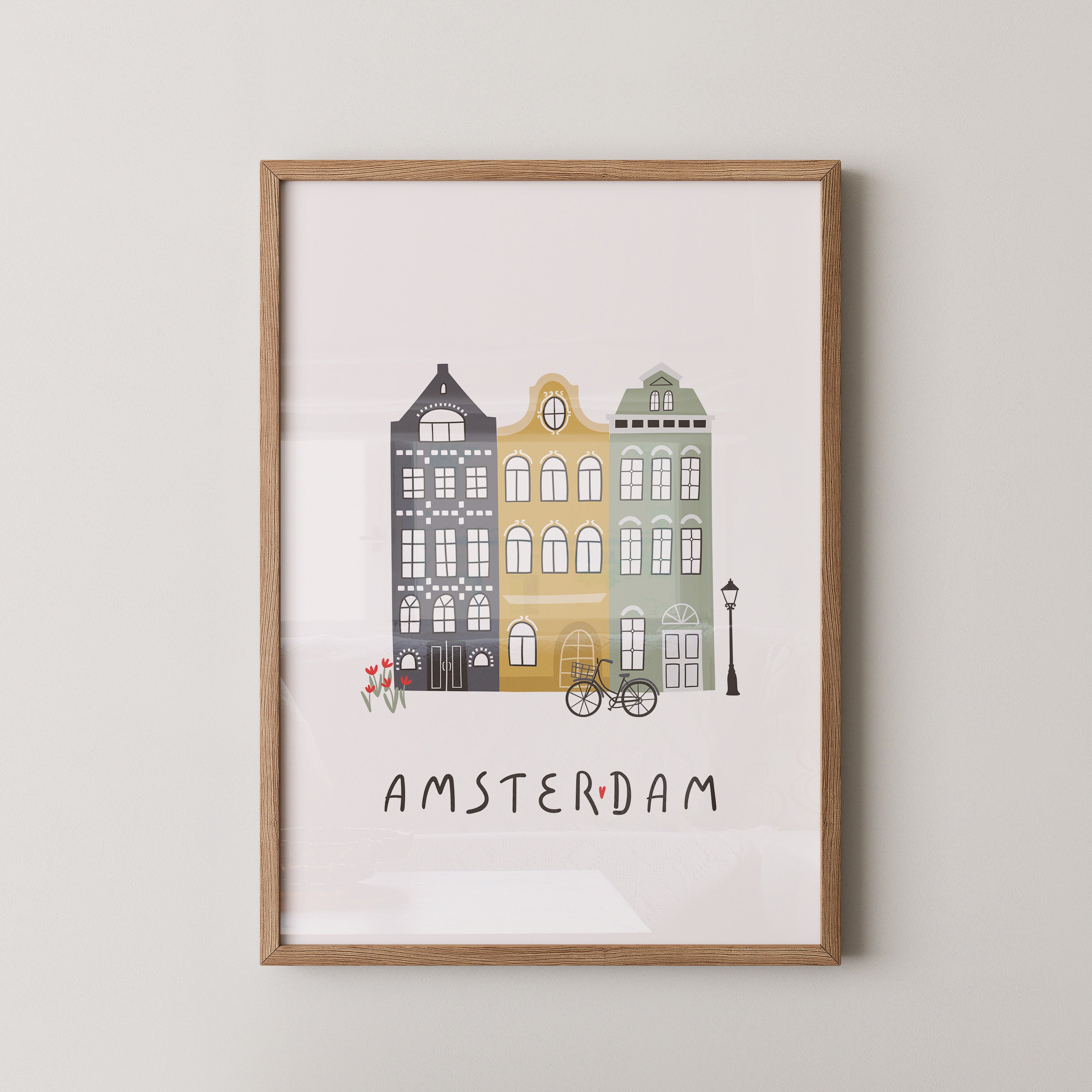 Amsterdam Häuser Fahrradszene
