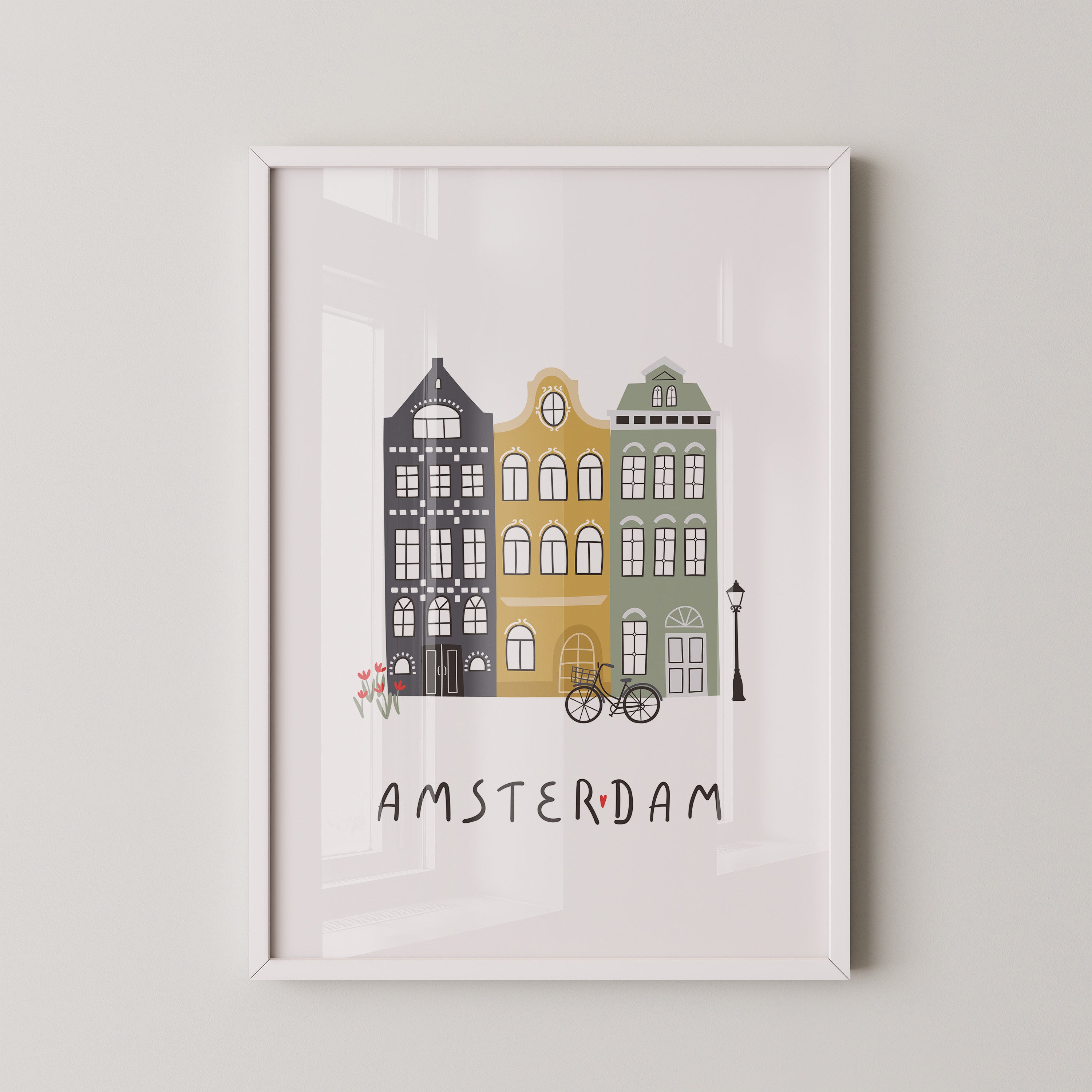 Amsterdam Häuser Fahrradszene