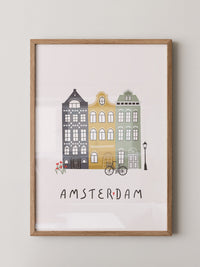 Amsterdam Häuser Fahrradszene