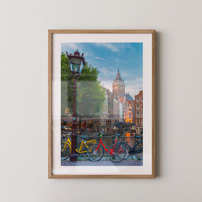 Amsterdam Fahrräder Kanalabend